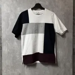 PLST プラステ マルチカラー 切り替えTシャツ クルーネック Sのサムネイル