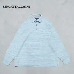G1-3803　長袖ポロシャツ　胸ポケット　刺繍ロゴ　S【セルジオタッキーニ】