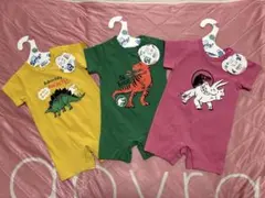 ベビーロンパース 恐竜 3枚セット