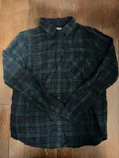 UNIQLO ネルシャツ チェック グリーン S