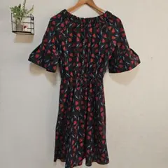 フレアスリーブ/オフショル/ワンピース