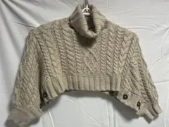 MURUA ベージュ ケーブルニット