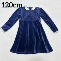 ラルフローレン ワンピース 120 女の子ドレス 子供 結婚式 ベロア 刺繍