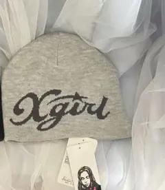 X-girl グレー ビーニー y2k