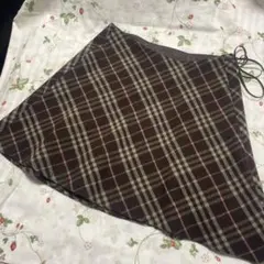 美品☆バーバリーブルーレーベル☆フレアスカート☆ノバチェックブラウン系☆36♪