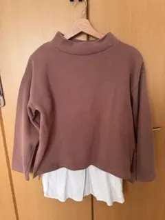 AZUL BY MOUSSY(S)ハイネック プルオーバー/ブラウン