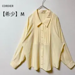 【希少】コルディア　ドルマンシアーシャツ　とろみブラウス　昭和レトロ　イエローM