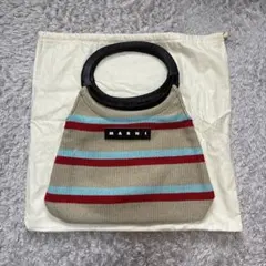 MARNI MARKET ストライプ ハンドバッグ
