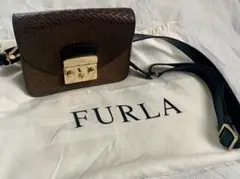 フルラ FURLA メトロポリス ミニ ショルダーバッグ レザー 編み込み