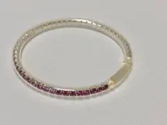 スワロフスキーチューブブレスレット ピンク系