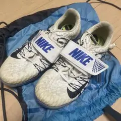 NIKE 陸上競技用スパイク ホワイト ブルー 三段跳のサムネイル