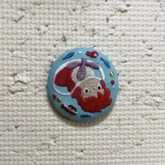 崖の上のポニョ スタジオジブリ 刺繍缶バッジ