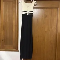 ノースリーブロングニットワンピース