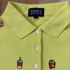 PEARLY GATES パーリーゲイツ 半袖ポロシャツハンバーガー黄色サイズ1