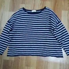 LOWRYS FARMローリーズファームLEPSIMボーダー柄ニットF(M)美品