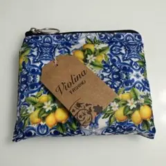 Violina レモン柄 ポーチとエコバッグセット(Napori)
