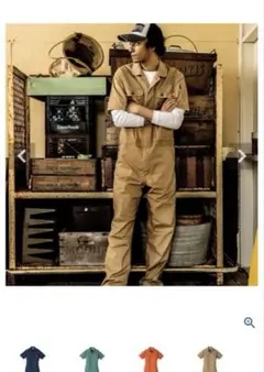 Dickies カーキ オーバーオール749