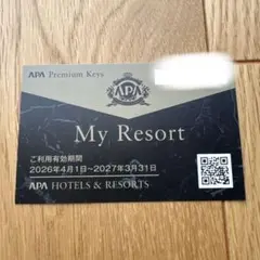 APA Premium Keys My Resort アパマイリゾート宿泊優待券