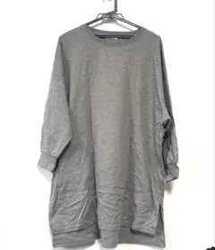 earth music&ecology グレー 長袖オーバーサイズTシャツ