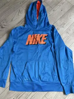 NIKE サーマフィット パーカー 160 レディースS グレー ピンク裏起毛 