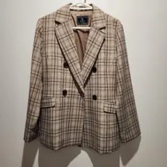 今が旬♪ブラウン系チェック柄のジャケット