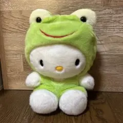 ハローキティ カエル　着ぐるみキティ　ぬいぐるみ
