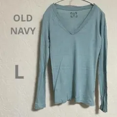 一点限り✨OLD NAVY 【L】ライトブルー Vネック Tシャツ