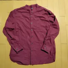 ユニクロ　メンズ　スタンドカラーシャツ　Lサイズ