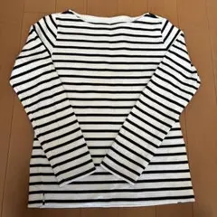 無印良品　白黒ストライプ コットンM