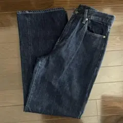 UNIQLO ワイドストレートジーンズ　25 NAVY 裾上げ無し