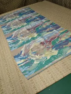 レトロ（R93）約31cm×約58cm×4枚分・抽象画ゴブラン