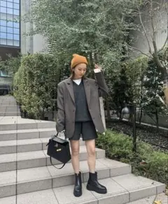 《新品》しまむら mysacloset 田中里奈 ショートブーツS ブラック