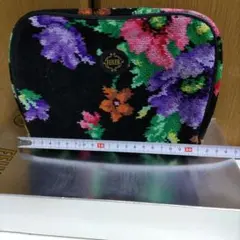 FEILER 花柄ポーチ 黒
