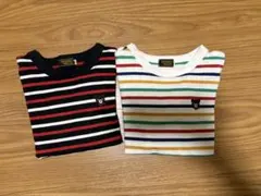 ミキハウス　ボーダー　DOUBLE.B ストライプ 長袖カットソー