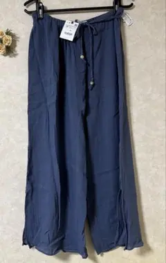 お値下げいたしました！【タグ付新品未使用】ZARA裾スリット入り巻ワイドパンツ