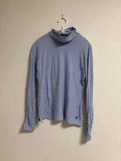 Paul Stuart ストライプ ハイネック Tシャツ L