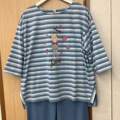 鴨居羊子　TUNIC ルームウェア　パジャマ　ドライ天竺　綿100%のサムネイル