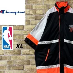チャンピオン　90s　シカゴブルズ　NBA　トラックジャケット　半袖　刺繍　XLのサムネイル