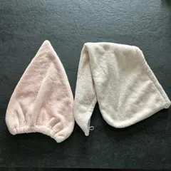 ヘアドライタオル ピンク　親子セットのサムネイル