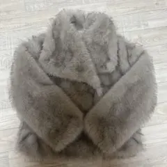 ベージュ フェイクファー コート アウター Sサイズ