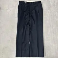 90s DAKS ダックス ワイドスラックス ドレープ 金ボタン W34 黒のサムネイル