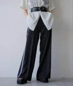 HARE ジャガードラインフレアパンツ