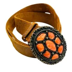 ヴィンテージベルト　コーラルストーン