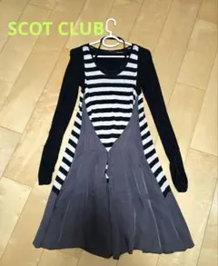 スコットクラブvarfetノースリーブ2wayストライプワンピース