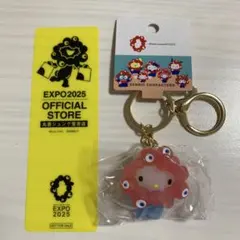 大阪万博　ミャクミャク　立体マスコットキーホルダー　クリア　ブックエンド　セット