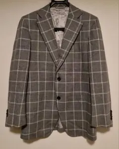 AZABU TAILOR CREST ジャケット チェック柄 グレー