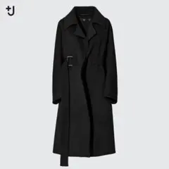UNIQLO ジルサンダー　カシミヤブレンドラップロングコート　M ブラック