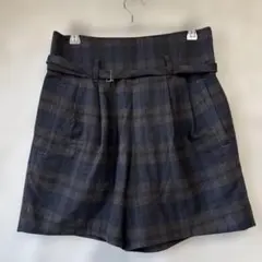 マカフィー チェック柄ショートパンツ S ハーフパンツ チェック ウール