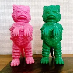 大ブルマァク展 ミニガラモン ソフビ ピンク・グリーン 2体セットのサムネイル