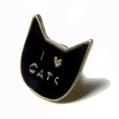 I LOVE CATS　猫　ネコ　ねこ　ピンバッジ　ラペルピン　ブローチ